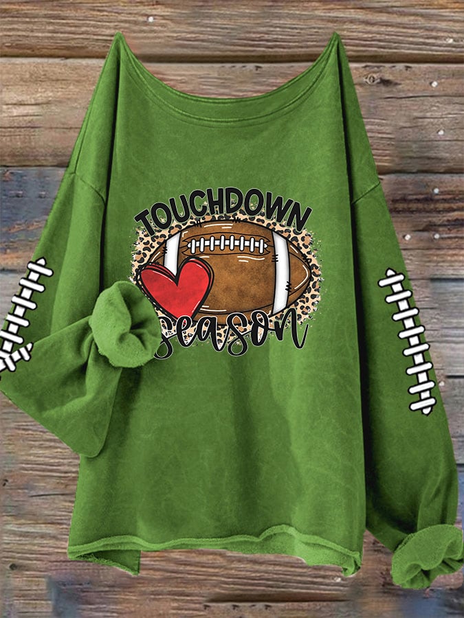 🔥🔥Women's Football Lover Touchdown Season Casual Long-Sleeve T-Shirt