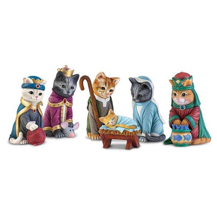 The PURR-fect Christmas Pageant Nativity Figurine Collection|Nativity