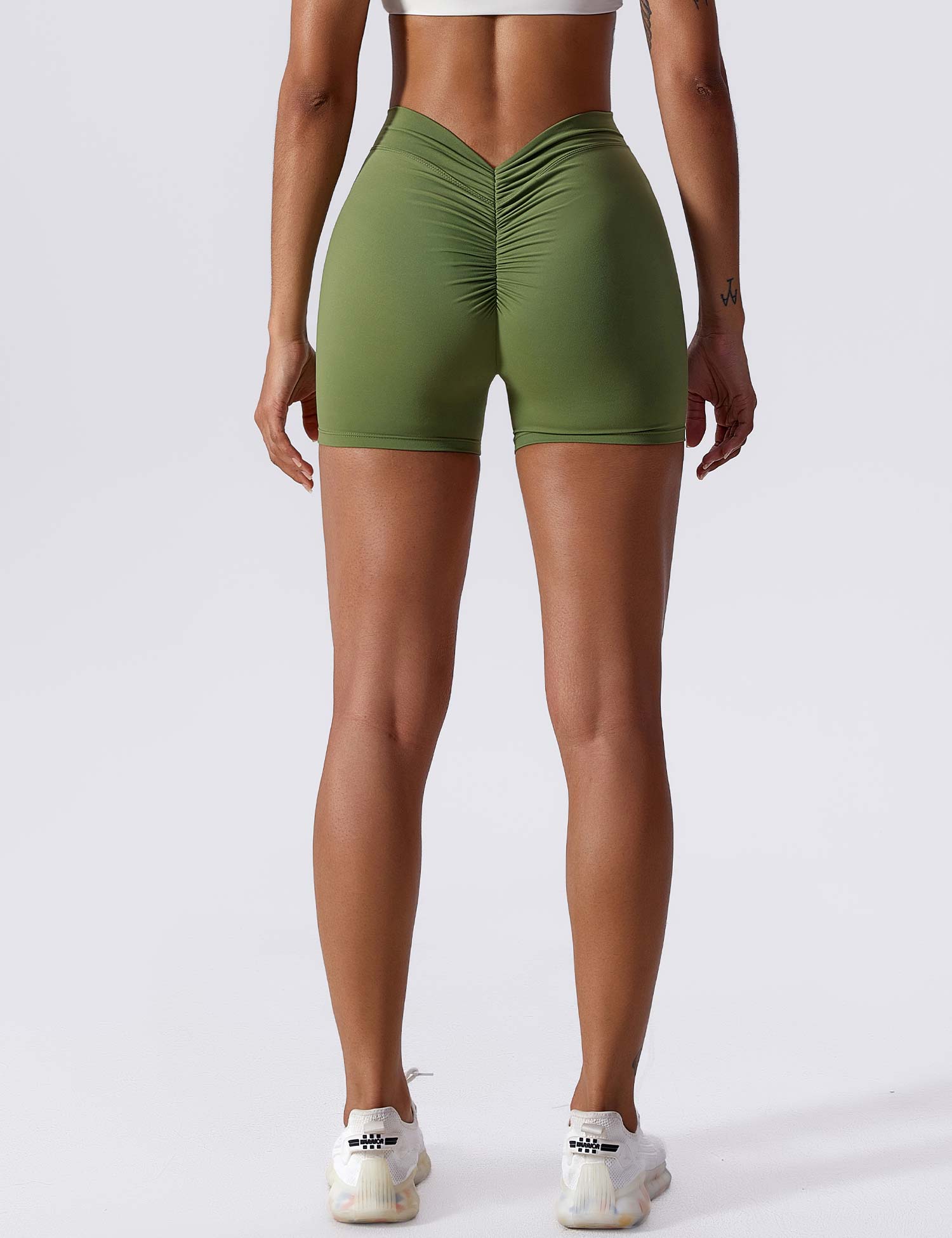 V-back Ruched Shorts