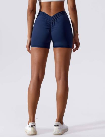 V-back Ruched Shorts