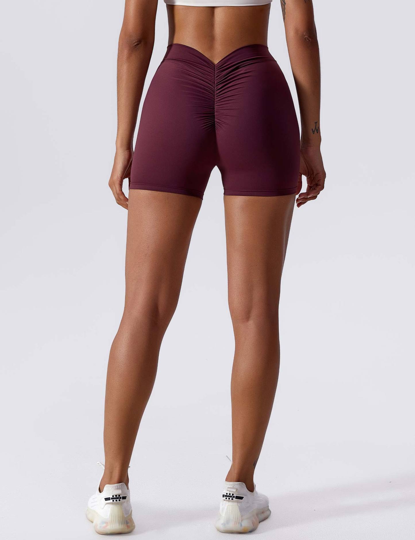 V-back Ruched Shorts