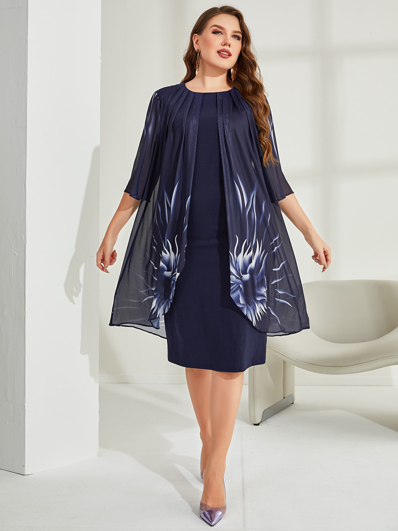 Pleated folded dress
