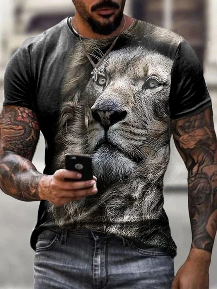 ❗Ships Within 24 Hours❗Men's Fashion Printed Casual Slim Fit Short Sleeve T-Shirt