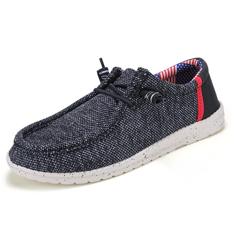 Cross-border new large-size canvas loafers men's Xiyin Temu hot-selling casual shoes Canvas Loafers