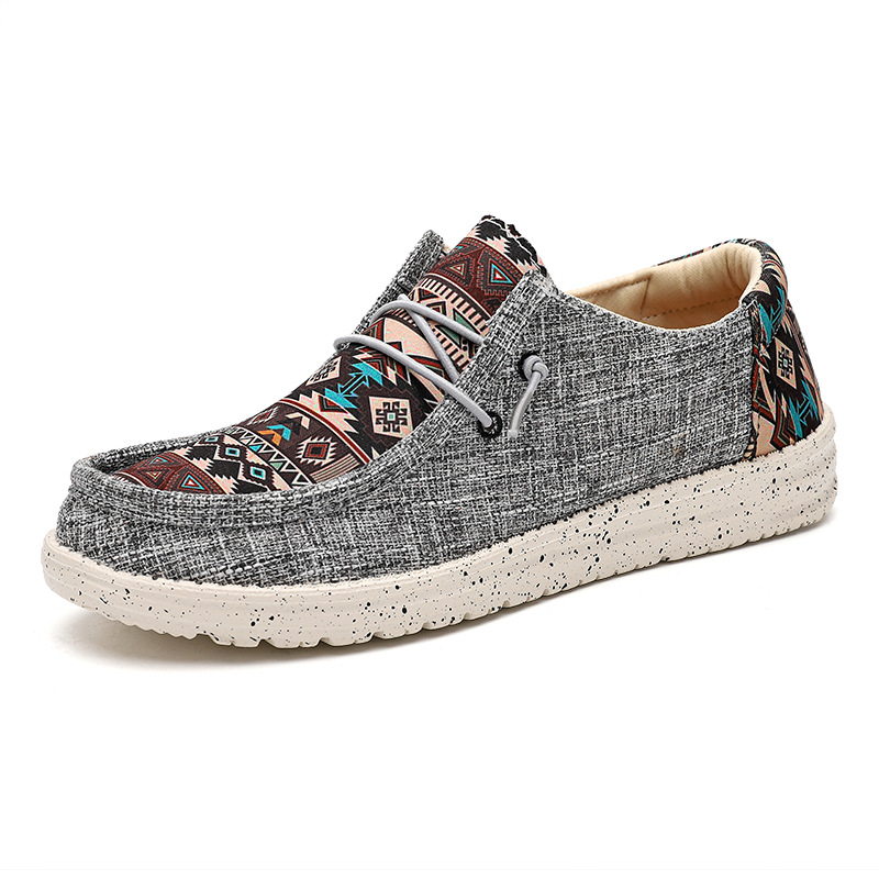 Dude same style canvas loafers women's western tone Amazon hot selling flat casual shoes ladies cloth shoes mother shoes