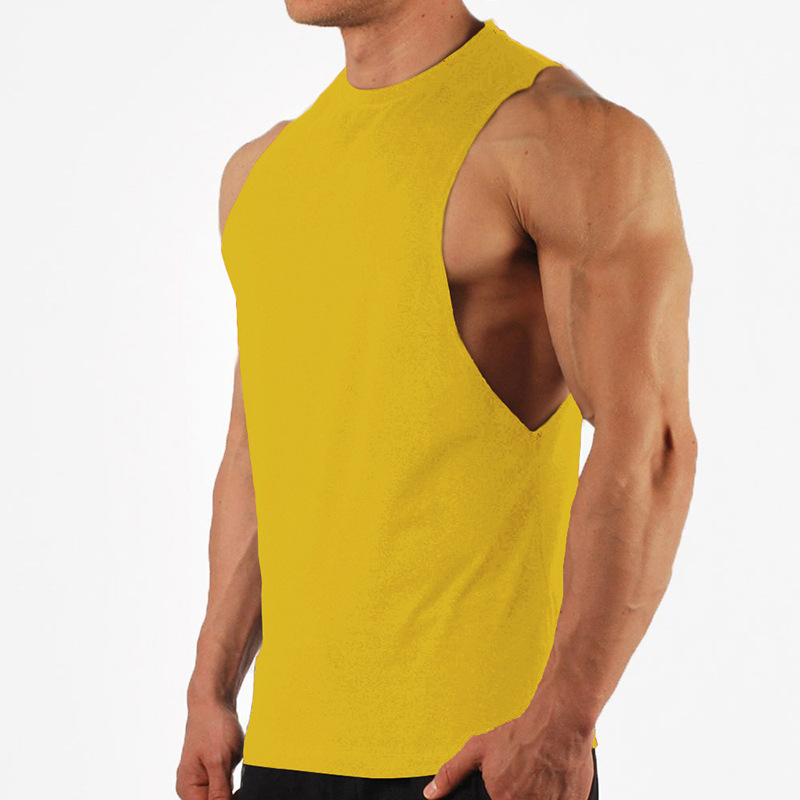Fitness sports vest men's muscle bodybuilding loose casual running basketball training sleeveless T -shirt top