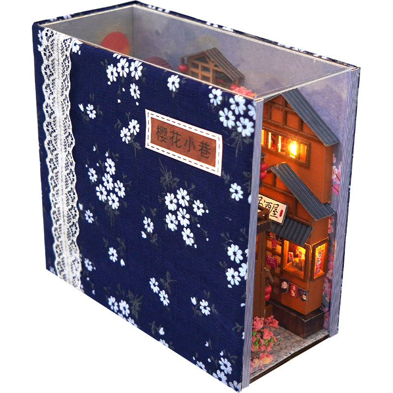 Japanese style house model creative bookshelf