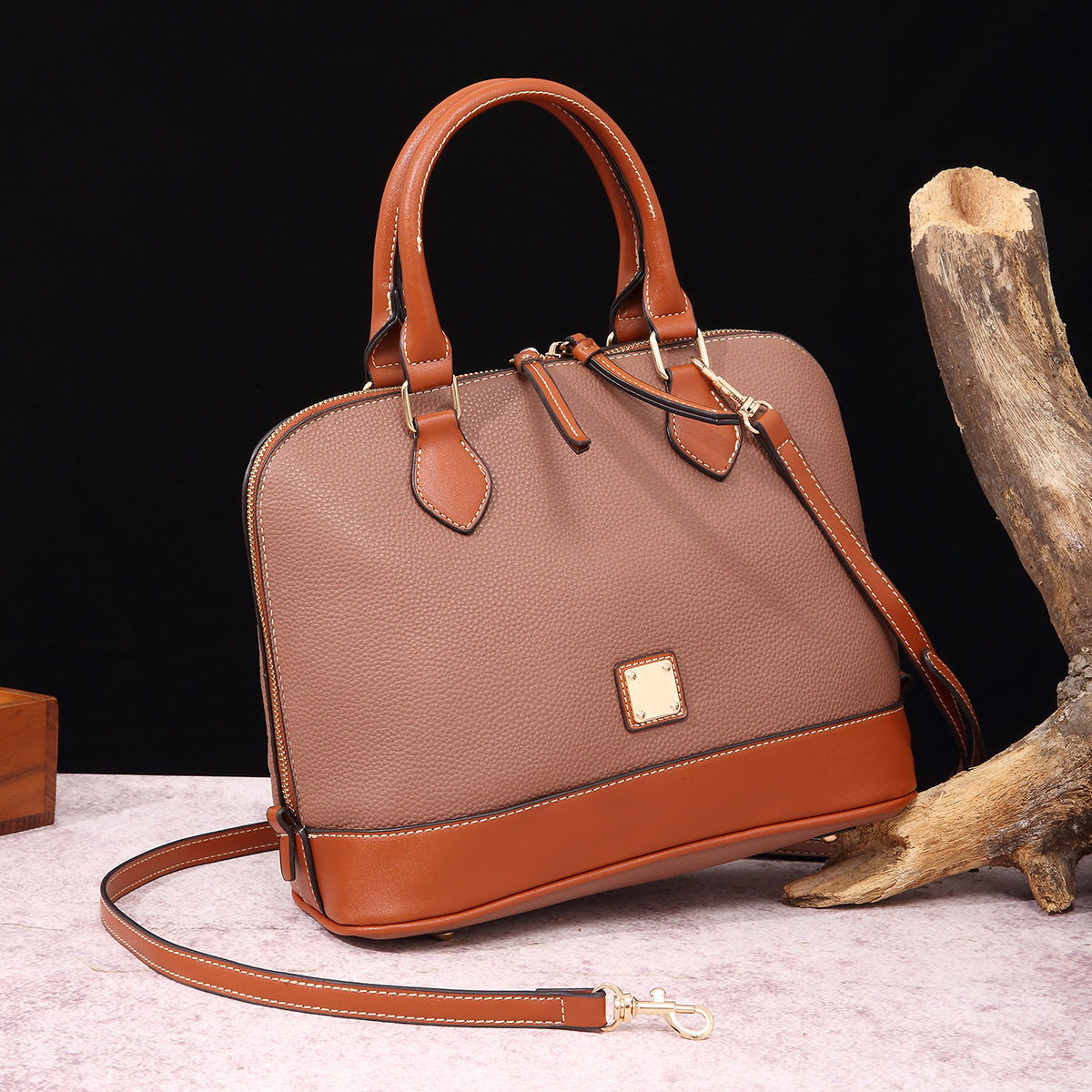 🔥Free Shipping Today Only👜Pebble Grain Zip Zip Satchel