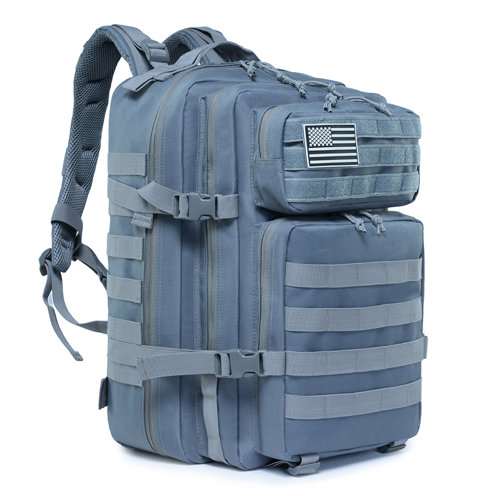 QT&QY Military Tactical Backpacks For Men Molle Daypack 45L Large 3 Day Bug  Out Bag Hiking Rucksack With Bottle Holder