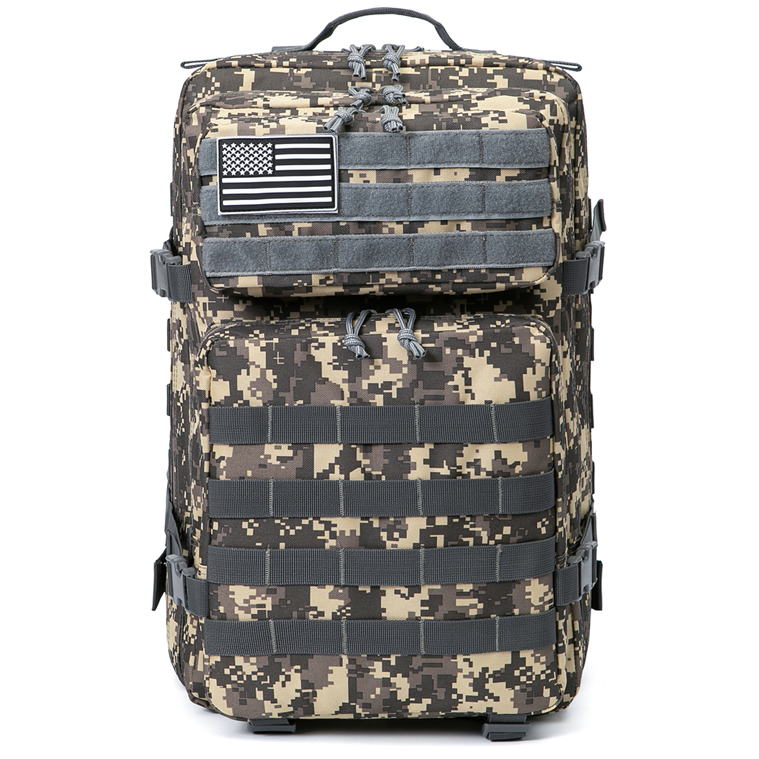QT&QY 25L/35L/45L Military Tactical Backpack For Men Molle Daypack 3 Day  Bug Out Bag Hiking Rucksack With Bottle Holder