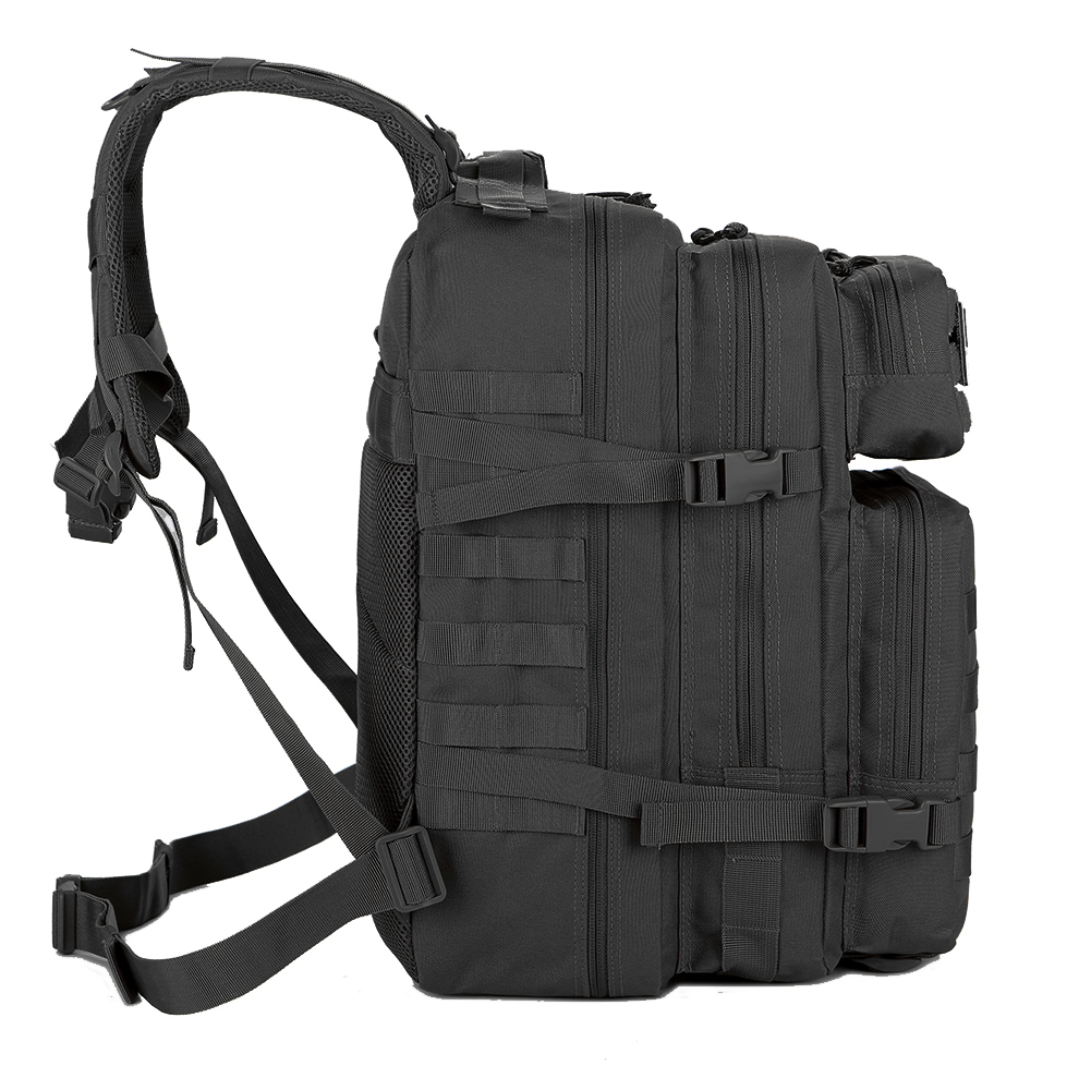 QT&QY® 45L Black Taurus Tactical Backpack