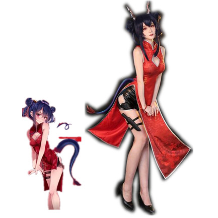 Anime! Arknights Chen New Year SuiHongXia Skin Red Cheongsam Sexy Dress Uniform Cosplay Costume For Women 2020 NEW Free Shipping