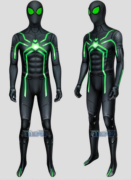 Movie Spider Man PS4 Cosplay Costume Spiderman Stealth Big Time Suit Adult Bodysuit 3D Printed Stretch Suit Halloween Cosplay