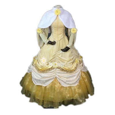 Top Quality New Style Princess Belle Luxury Cosplay Costume Winter Dress For Women Halloween Costumes Custom Made