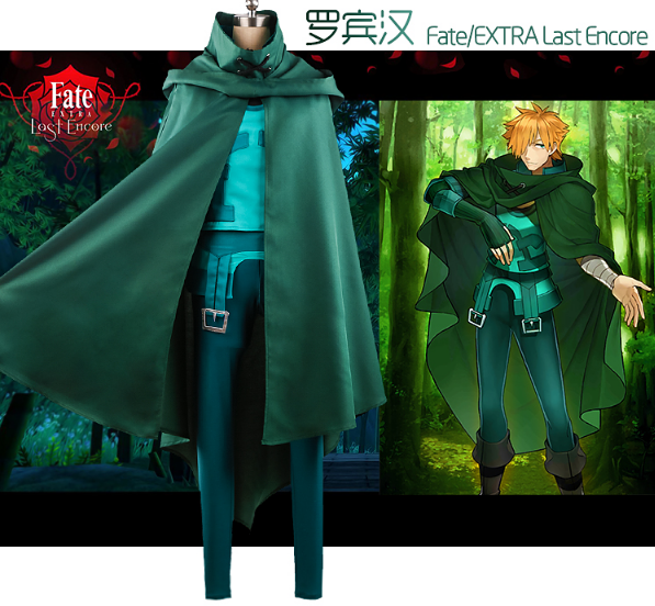 Fate/Grand Order Fate/Extra Last Encore Servant Archer The Green Man Robin Hood Heroic Spirit Outfit Game Cosplay Costume E001