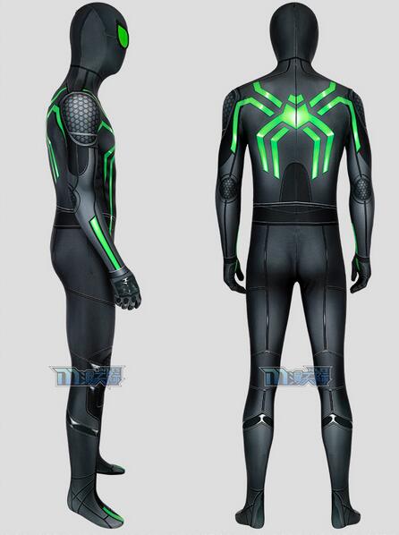 Movie Spider Man PS4 Cosplay Costume Spiderman Stealth Big Time Suit Adult Bodysuit 3D Printed Stretch Suit Halloween Cosplay