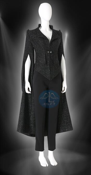 Anime Cruella De Vil Cosplay Costume Windbreaker Outfits Cruella Long Sleeves Black Overcoat Uniform Women Adult Halloween Party