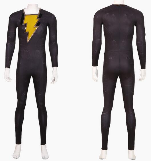 Black Adam Cosplay Costume Halloween Costume Sets Cape Bodysuit Halloween Costumes for Men Movie Cosplay