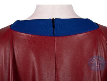 Supergirl Cosplay Costume Adults Cosplay for Women Leather Suit Sexy Jumpsuit Custom Made with Boots Cloak Halloween Party