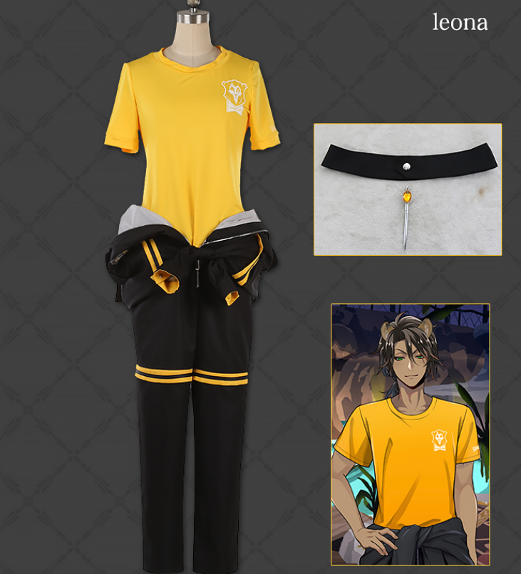 Game Twisted Wonderland HEARTSLABYUL ACE Leona Cosplay Costume Fancy Gem Suit Halloween Carnival Uniforms Custom Made