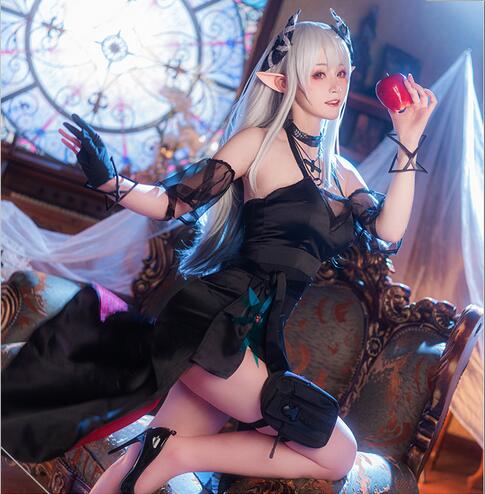 Arknights Mudrock Obsidian Music Synesthesia Sexy Dress Uniform Cosplay Costume Halloween Party Outfit Women