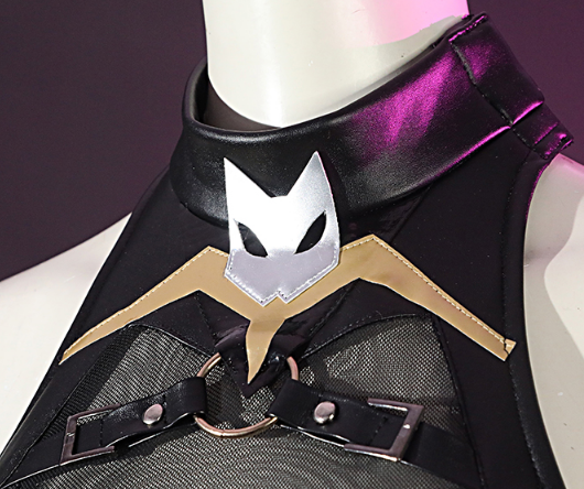 Anime King Of Glory A Ke Game Cosplay Costume New Skin Dark Night Catgirl Jumpsuit Leather Sexy Costume Female Party Uniform