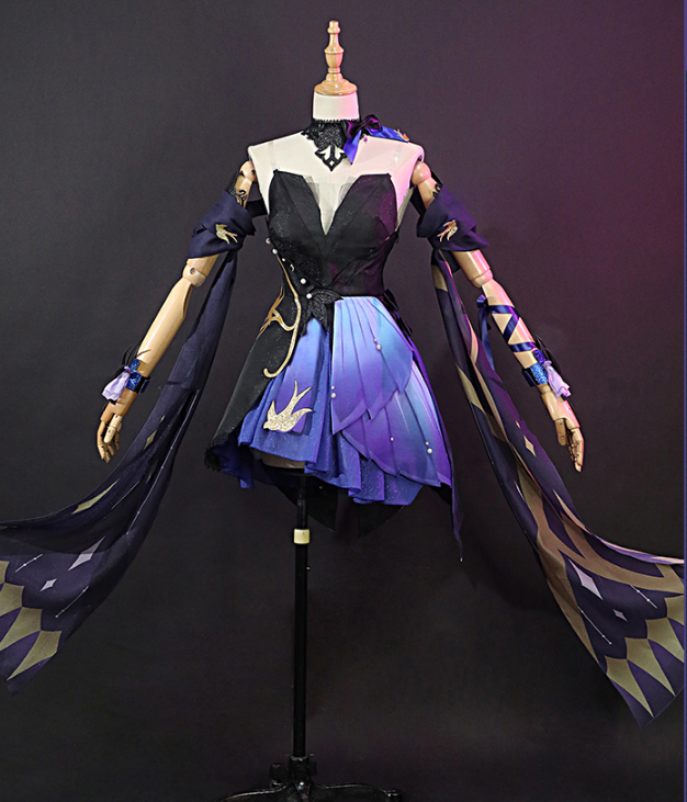 Game Genshin Impact Keqing Cosplay Costume Opulent Splendor Keqing New Skin Halloween Costume Fancy Women Sexy Dress S-XXL