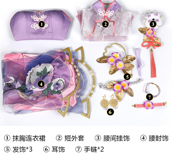 Honor Of Kings Cos Wang Zhao Jun Qixi Qiqiao Weaving Character Cosplay Ancient Style Cheongsam Game Costume Female Gift