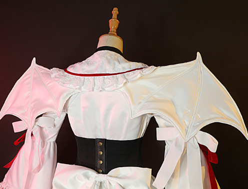 COWOWO Anime!Touhou Project Remilia Scarlet Demon Gothic Dress Elegant Lovely Uniform Cosplay Costume Role Play Outfit Women NEW