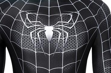 Movie Spider-Man3 Costume Cosplay Eddie Brock Venom Cosplay Adult Bodysuit Set 3D Printed Stretch Black Spiderman Jumpsuit Set