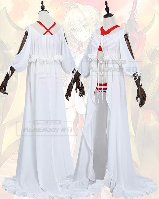 Fate Grand Order Nero Claudius Cosplay Emperor of Roses Cos Caster Swimsuit Costume