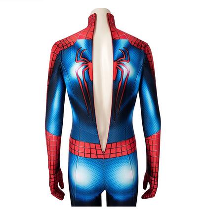 The Amazing Spider-man 2 Print Bodysuit Peter Parker Cosplay Spiderman Costume in Movie Halloween Adult Costume