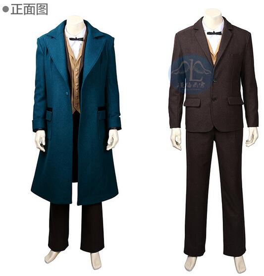 Fantastic Beasts and Where to Find Them Newt Scamander Coat Suit Cosplay Halloween Christmas Party Costume