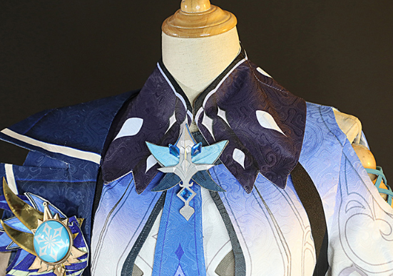 Genshin Impact Eula Lawrence Cosplay Costume Halloween Carnival Wave Flower Knight Funny Costume Glove Jewelry Anime Cosplay Wig