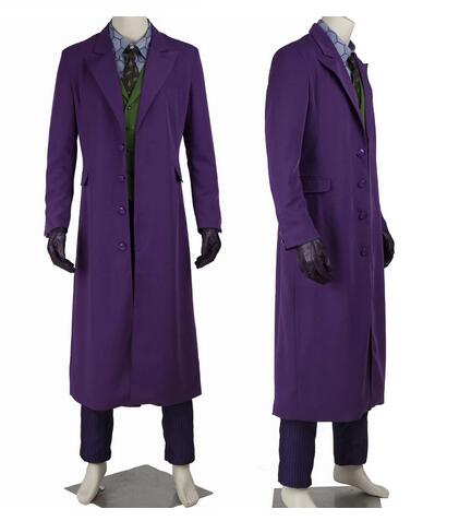 Movie Bat Cosplay Dark Knight Costume Joker Role-playing Clothing Full Suit With Tie For Fancy Halloween