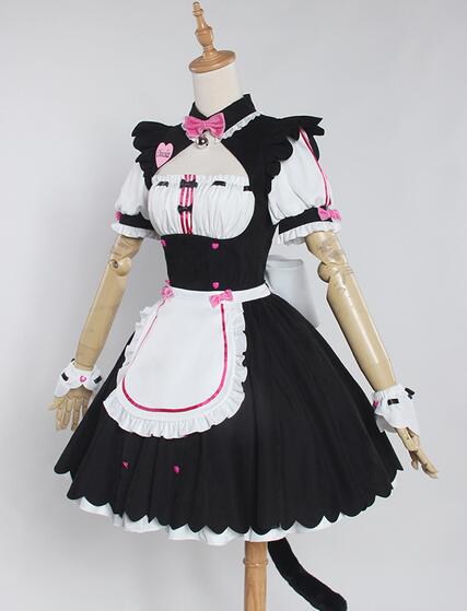 NEKOPARA Cosplay Chocola Maid Dress Costume Anime Game Chocola Vanilla Cat Neko Girl Women Outfits