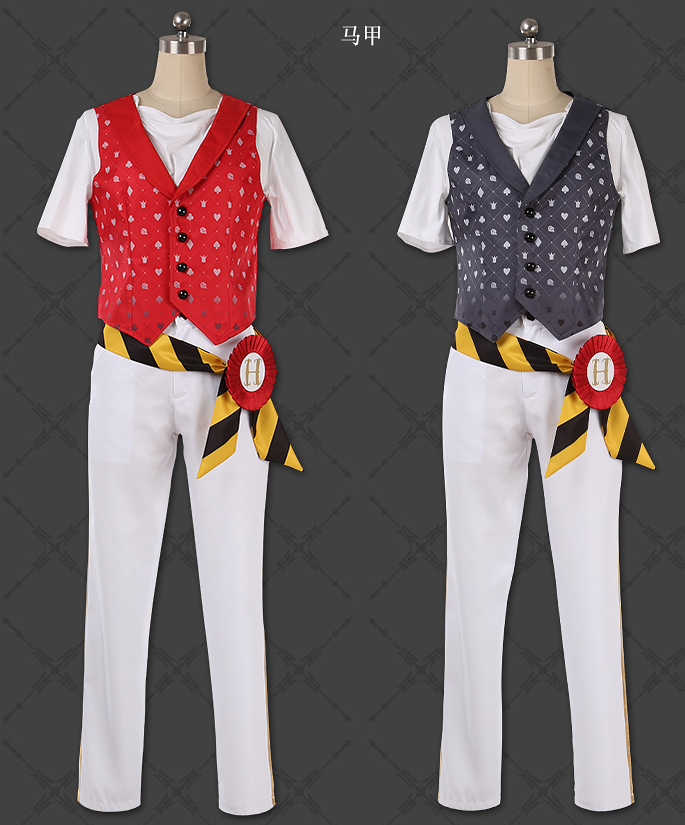 Game Twisted Wonderland Diasomni HEARTSLABYUL riddle ace trey deuce Cosplay Costume Red New Outfit