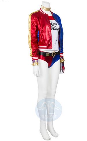 Suicide Cosplay Squad Harley Cosplay Costume Quinn Monster T Shirt Coat Jacket Halloween Outfit Custom Made