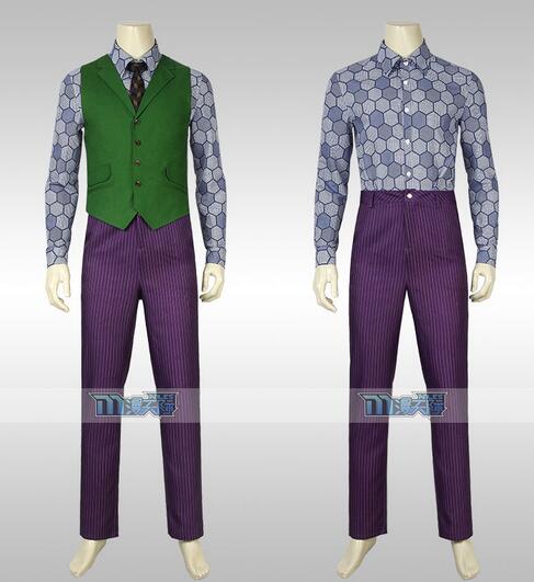 Movie Bat Cosplay Dark Knight Costume Joker Role-playing Clothing Full Suit With Tie For Fancy Halloween