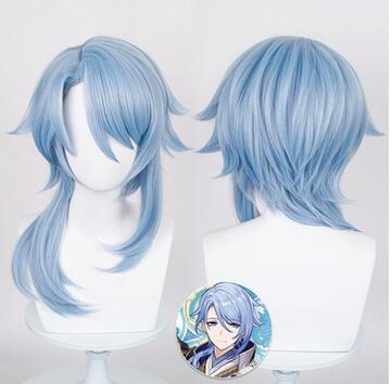 [Copy]Genshin Impact Bennett Cosplay Costume Uniform Wig Anime Halloween High-quality Costumes for Men Game