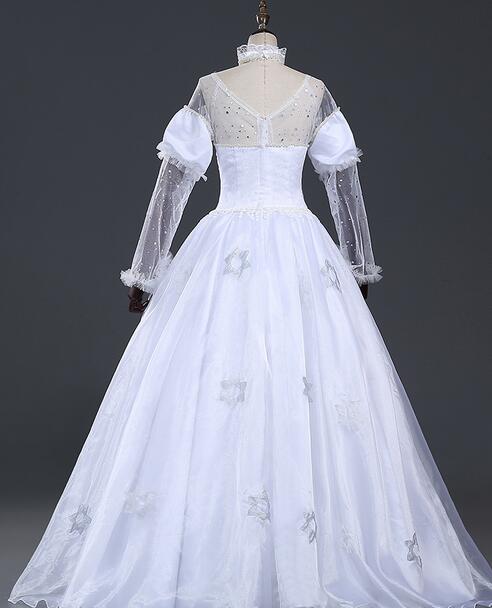 TOP QUALITY Costume Cosplay The White Queen Costume Dress wonderful Halloween Costumes For Women