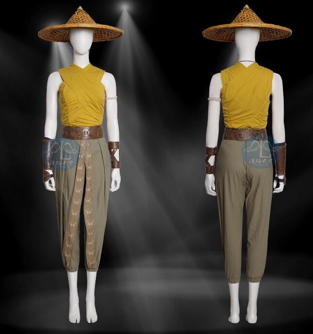 Raya and The Last Dragon Cosplay Costume Raya Battle Suit Women Halloween Outfit Red Cloak Princess Dress Custom Made Chivalrous