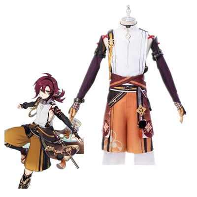 Genshin Impact Shikanoin Heizou Cosplay Costume Uniform Wig Anime Halloween Costumes for Men Game