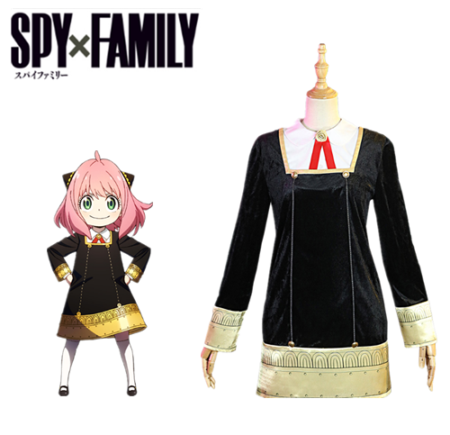 Manga SPY×FAMILY Cosplay Anya Forger Cosplay Costume SPY×FAMILY Costume Anya Forger Dress Wig Girls School Uniform Suit Dress