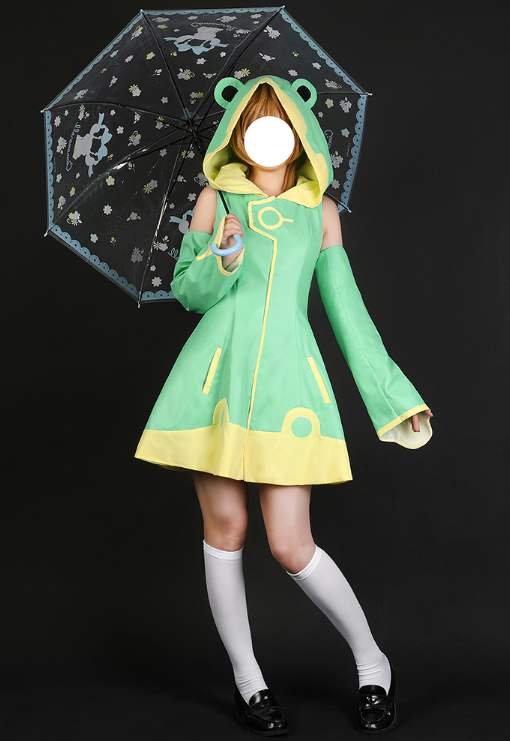 Lardoo Shugo Chara Cosplay Costume Anime Shugo Chara Cosplay Cute Frog Raincoat Dress