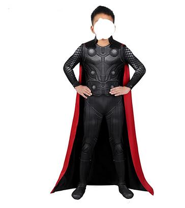 Thor Costume Kids Thor Jumpsuit in Avengers Infinity War Children Cosplay Costume for Halloween