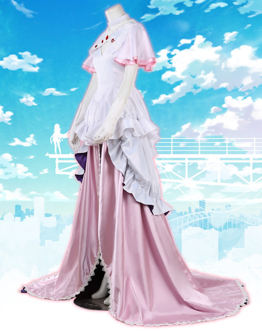 Anime Puella Magi Madoka Magica Madoka Kaname Goddess Cosplay Costume for Women Halloween Ubiform H