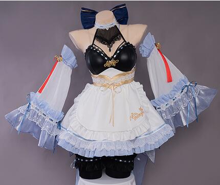 Game Maid Ganyu Cosplay Costume Game Genshin Impact Fanart Ganyu Maid Ver Dress Costumes
