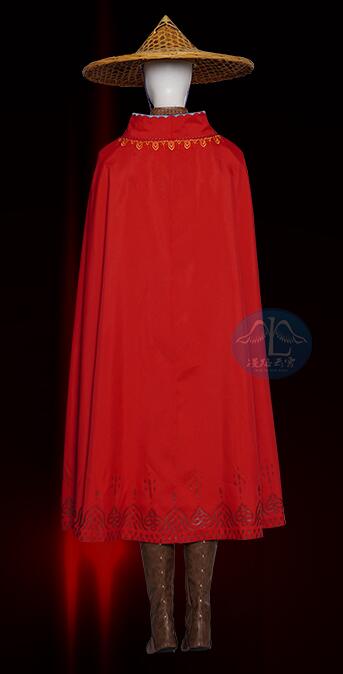 Raya and The Last Dragon Cosplay Costume Raya Battle Suit Women Halloween Outfit Red Cloak Princess Dress Custom Made Chivalrous
