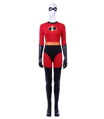 2018 New The Incredibles 2 Cosplay Elastigirl Helen Parr Costume Halloween Jumpsuits Mask Outfit
